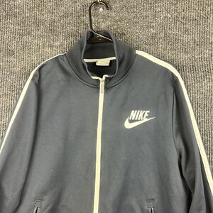 Nike Full Zip Athletic Track Jacket Black Men's Size Large